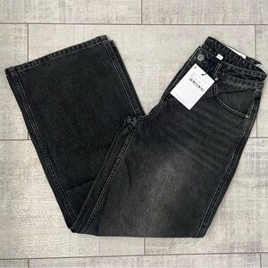 NWT The Ragged Priest Release Wide Leg Jean Charcoal Size 26